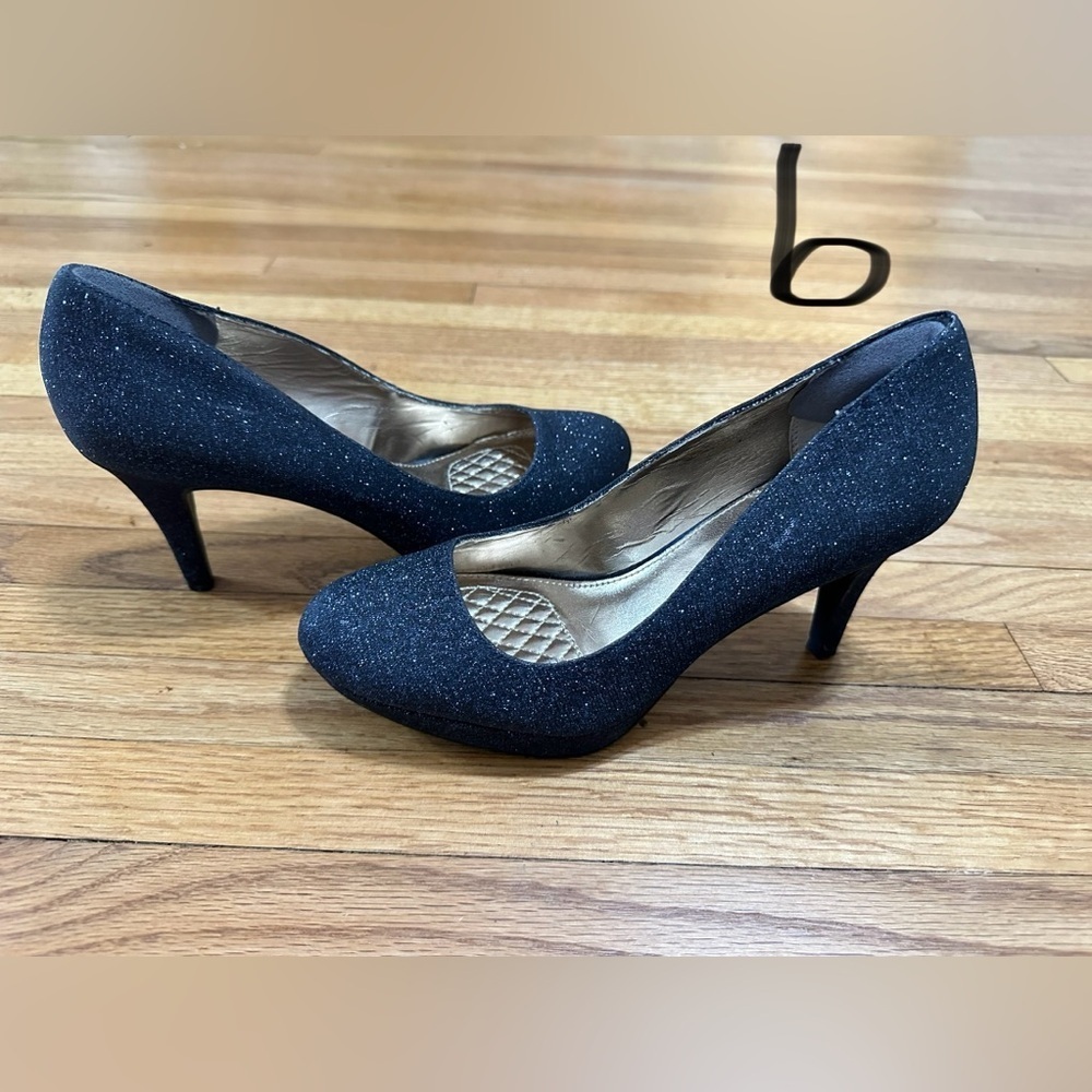 LADIES GORGEOUS BLUE SPARKLY HEELS